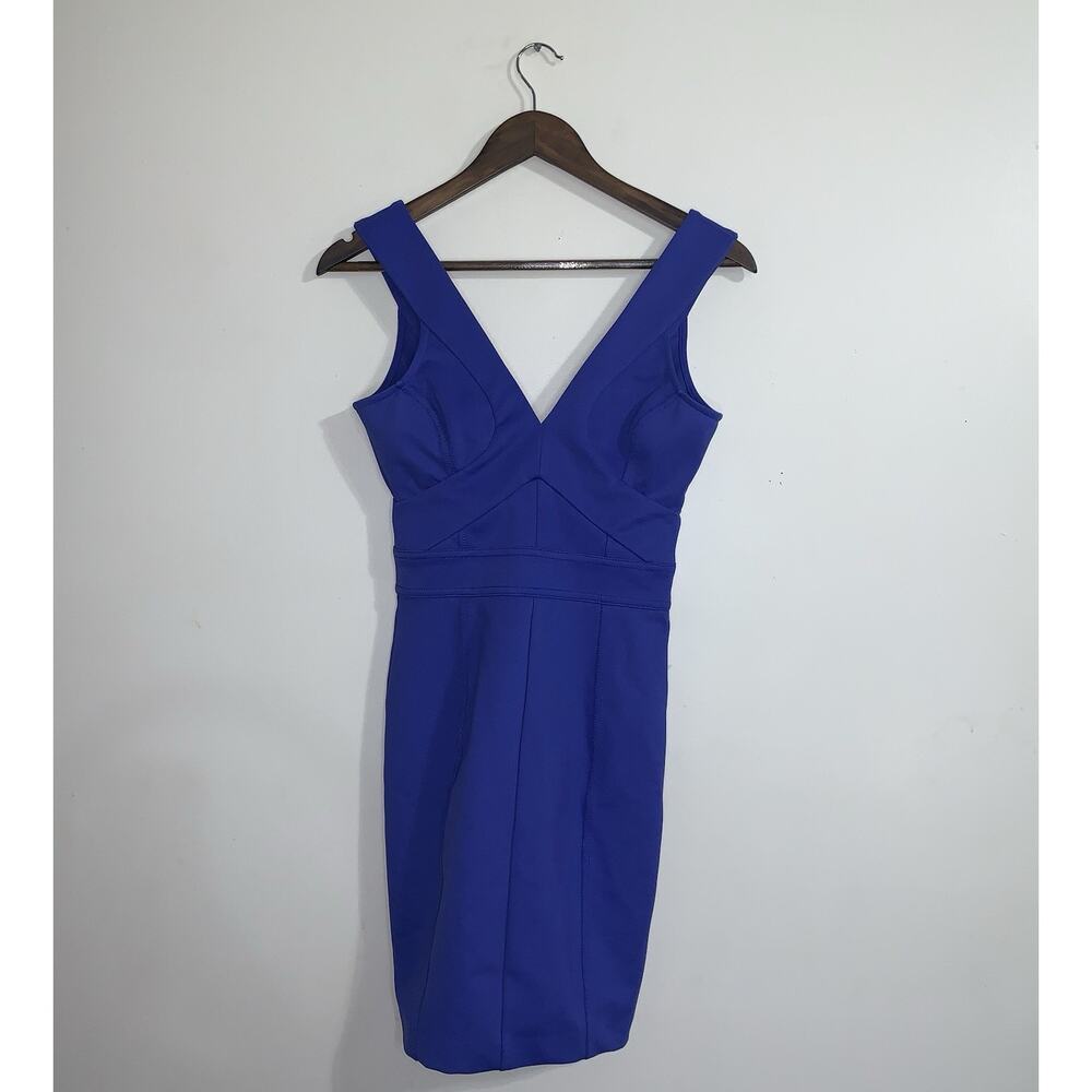 Ted Baker Dress Womens Size 0 Blue Bodycon Cocktail Mini Body Shaping Fitted